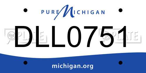 DLL0751 Michigan License Plate