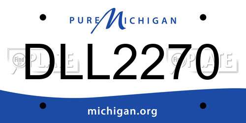 DLL2270 Michigan License Plate