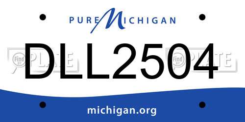 DLL2504 Michigan License Plate