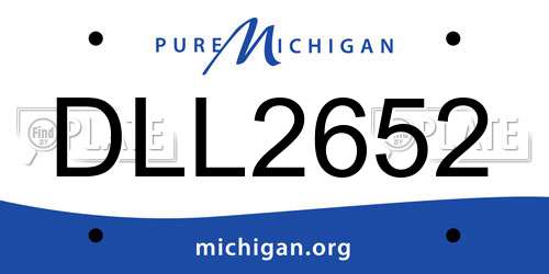 DLL2652 Michigan License Plate