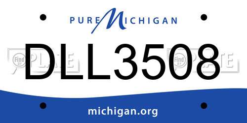 DLL3508 Michigan License Plate