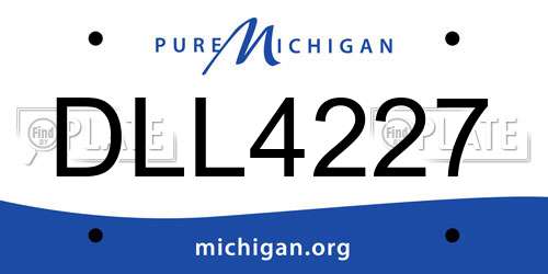 DLL4227 Michigan License Plate