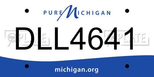 DLL4641 Michigan License Plate