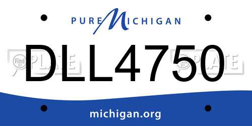 DLL4750 Michigan License Plate