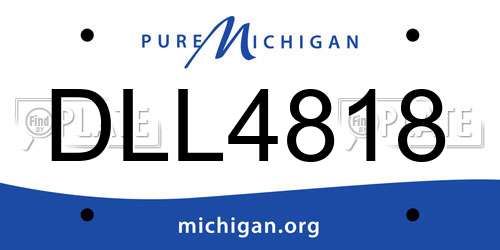 DLL4818 Michigan License Plate