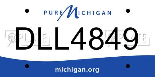 DLL4849 Michigan License Plate