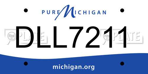 DLL7211 Michigan License Plate
