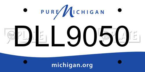 DLL9050 Michigan License Plate