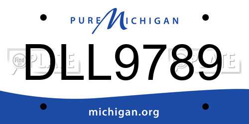 DLL9789 Michigan License Plate