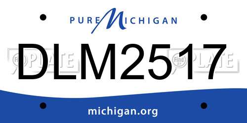 DLM2517 Michigan License Plate