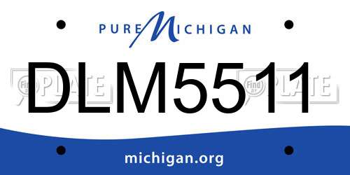 DLM5511 Michigan License Plate