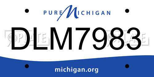 DLM7983 Michigan License Plate