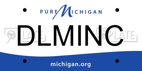 DLMINC Michigan License Plate