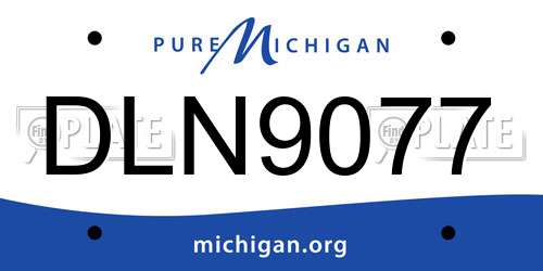 DLN9077 Michigan License Plate