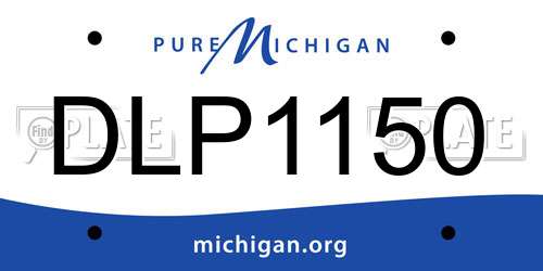 DLP1150 Michigan License Plate