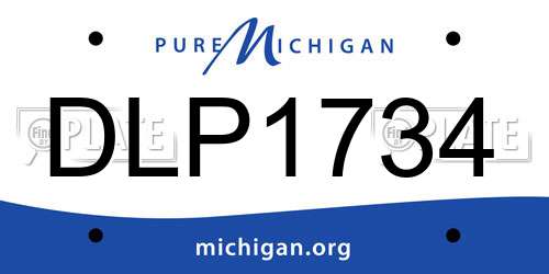 DLP1734 Michigan License Plate