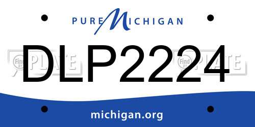 DLP2224 Michigan License Plate