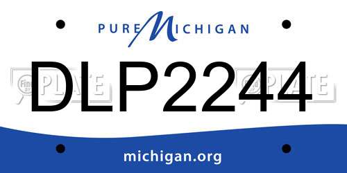 DLP2244 Michigan License Plate