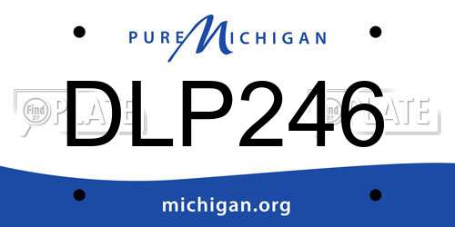 DLP246 Michigan License Plate
