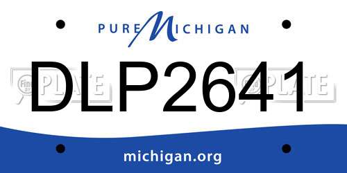 DLP2641 Michigan License Plate
