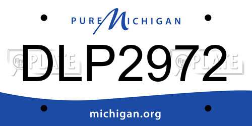 DLP2972 Michigan License Plate