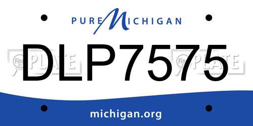 DLP7575 Michigan License Plate
