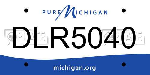 DLR5040 Michigan License Plate