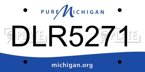 DLR5271 Michigan License Plate