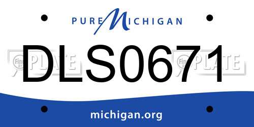 DLS0671 Michigan License Plate