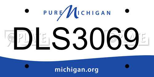 DLS3069 Michigan License Plate