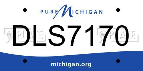 DLS7170 Michigan License Plate