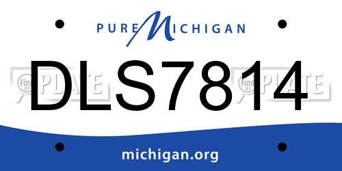DLS7814 Michigan License Plate