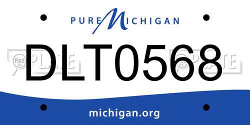 DLT0568 Michigan License Plate