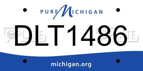 DLT1486 Michigan License Plate
