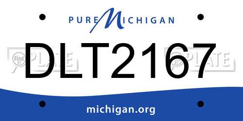 DLT2167 Michigan License Plate
