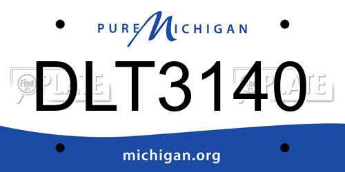 DLT3140 Michigan License Plate
