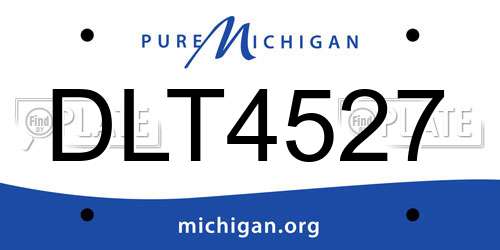 DLT4527 Michigan License Plate