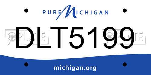 DLT5199 Michigan License Plate