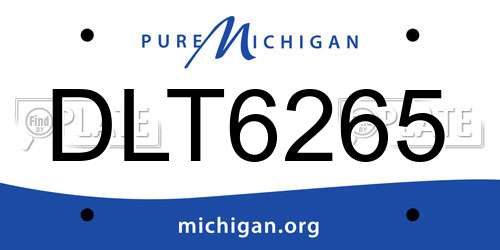 DLT6265 Michigan License Plate