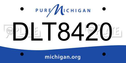 DLT8420 Michigan License Plate