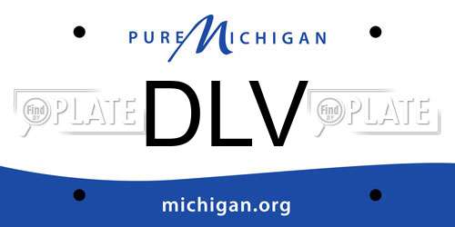 DLV Michigan License Plate