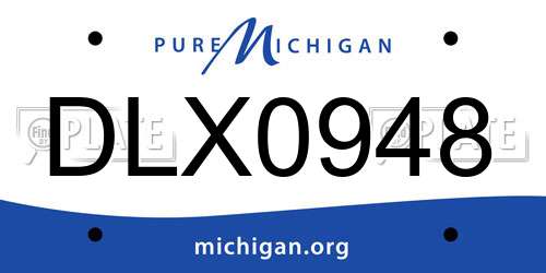 DLX0948 Michigan License Plate