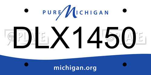 DLX1450 Michigan License Plate