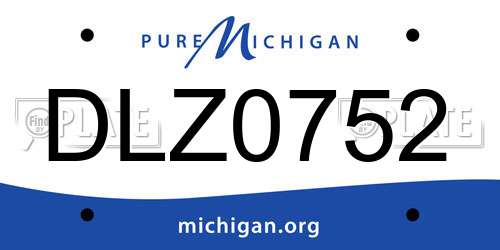 DLZ0752 Michigan License Plate