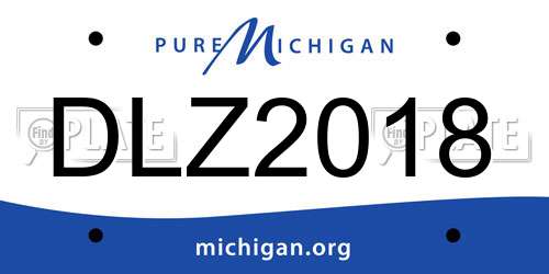 DLZ2018 Michigan License Plate