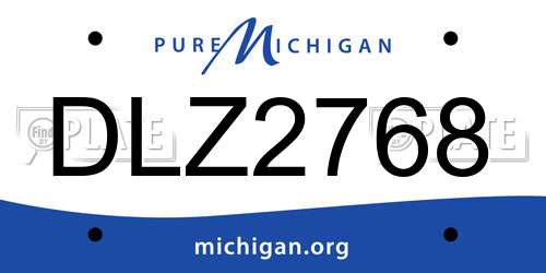 DLZ2768 Michigan License Plate