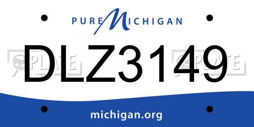 DLZ3149 Michigan License Plate