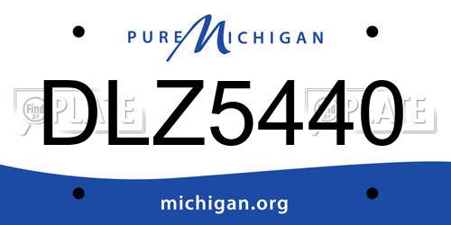 DLZ5440 Michigan License Plate