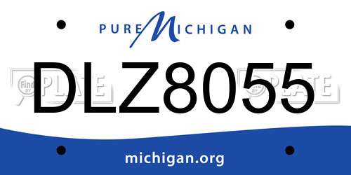 DLZ8055 Michigan License Plate