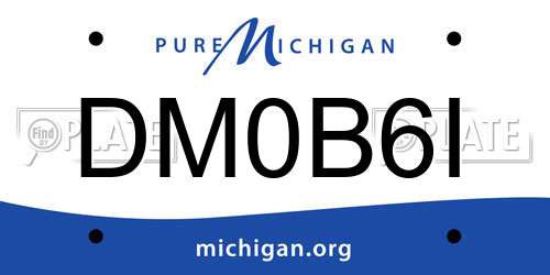 DM0B6I Michigan License Plate